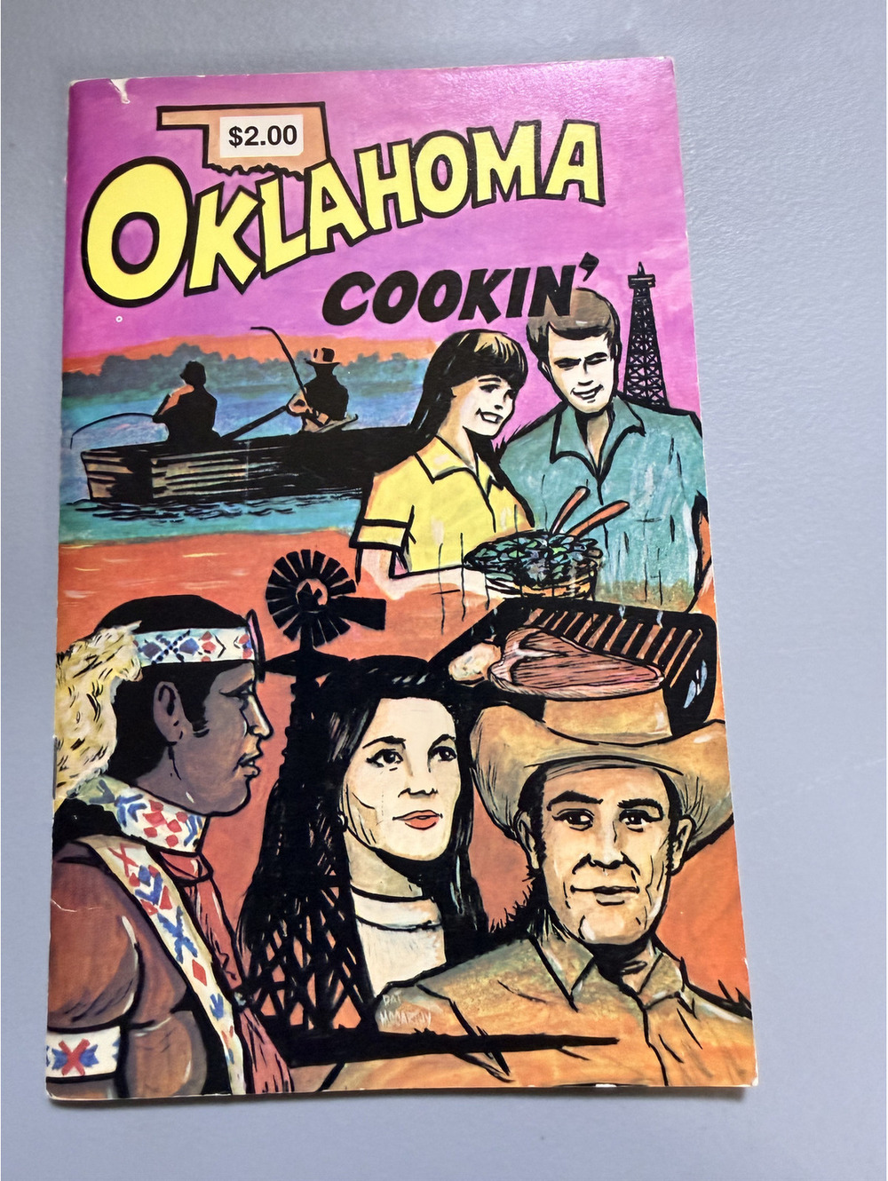 Oklahoma Cookin' 1976 Baxter Lane Vintage Native American Regional Recipe Book